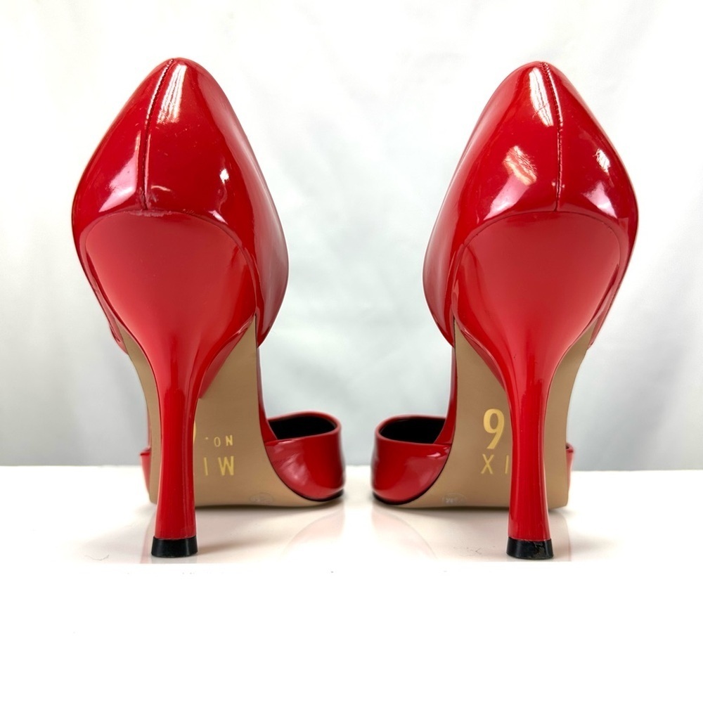 Mix No 6 red patent heels Size 7.5 pointy toe pumps party cocktail - Picture 5 of 9